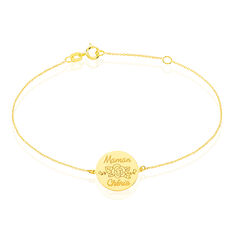 Bracelet Billie Or Jaune Pastille