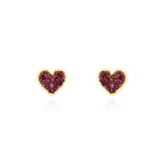 Boucles D'Oreilles Or Jaune Soraya C?Ur Glitter