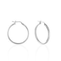 Creoles Argent Rhodie Diamantees