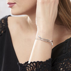 Jonc Argent Rhodie Serpent