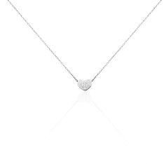 Collier Or Blanc Dimitra C?Ur Diamants - Parure de mariage Femme | Marc Orian