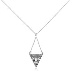 Collier Argent Rhodie Mexika