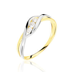 Bague  Or Bicolore Et Diamants