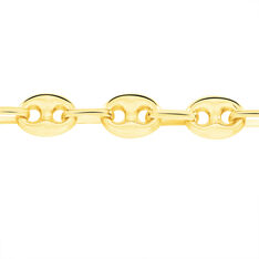 Collier Or Jaune Maille Grain De Cafe