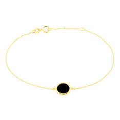 Bracelet Or Jaune Florica Cercle Onyx