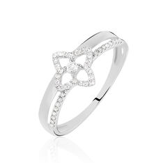 Bague Andreline Or Blanc Trefle Diamants