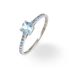 Bague Or Blanc Manon Topaze