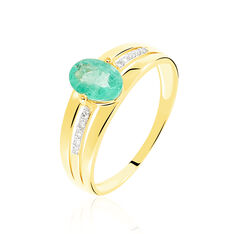 Bague Milna Or Jaune Emeraude