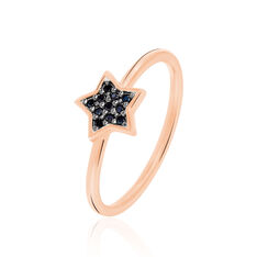 Bague Argent Rose Kathalyne Etoile Oxyde