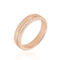 Bague Jollie Plaque Or Rose Oxydes De Zirconium