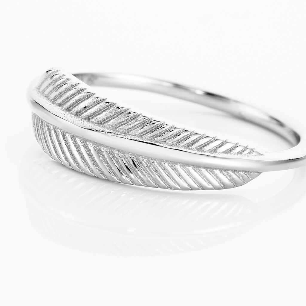 Bague Phalange Argent Rhodie Palma Feuille Fadfbw0884h Marc