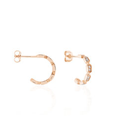 Demi Creoles Argent Rose Adali Oxyde