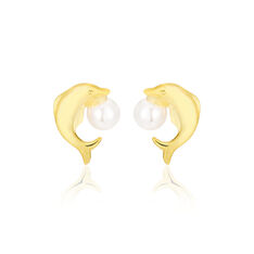 Boucles D'Oreilles Or Perle De Culture