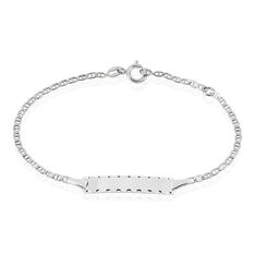 Bracelet Identite Bebe Or Blanc Estela