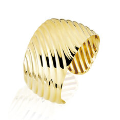 Jonc Acier Dore Strie Vagues