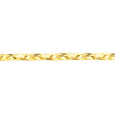 Collier Or Jaune Maille Effet Tresse