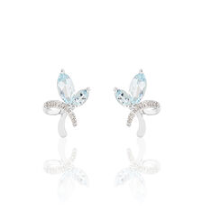 Boucles D'Oreilles Emmy Or Blanc