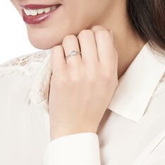 Bague Noelia Or Blanc Topaze Et Oxydes