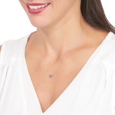 Collier Or Blanc Kate Multipierres Saphirs - Colliers Femme | Marc Orian