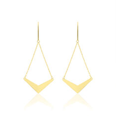 Boucles D'Oreilles Mah Or Jaune Fleche