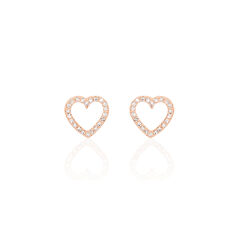 Boucles D'Oreilles Puces Maude Or Rose