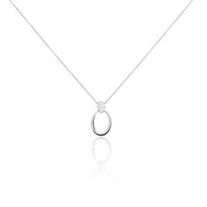 Collier Argent Rhodie Noemie Cercle Oxyde