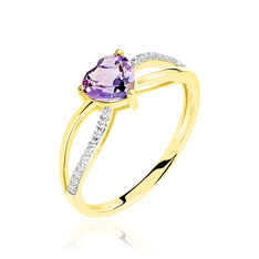 Bague Bertille Or Jaune Et Amethystes