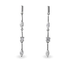 Boucles D'Oreilles Argent Rhodie Pendante Oxyde