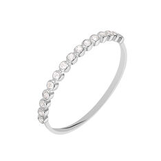 Bague Or Blanc Oxydes De Zirconium Clos