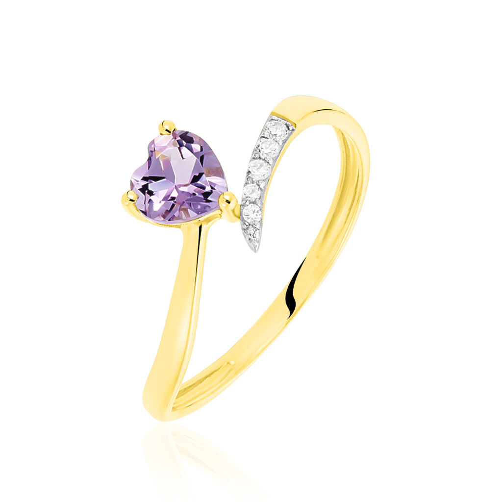 Bague Or Jaune Eva Amethyste Forme Coeur B3dfjyi296i Marc