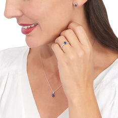 Boucles D'Oreilles Or Blanc Michaela