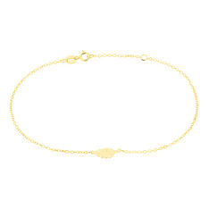 Chaine De Cheville Or Jaune Beth Feuille