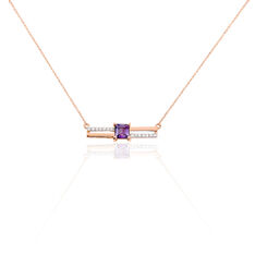 Collier Agnes Or Rose Amethystes - Colliers Femme | Marc Orian