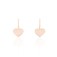 Boucles D'Oreilles Sahar Or Rose Coeur