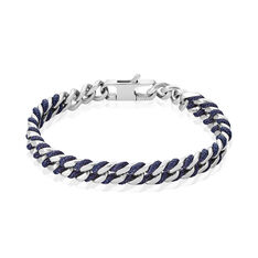 Jonc Acier Maillons Fil Bleu Acier