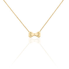 Collier Plaque Or Jaune Neva