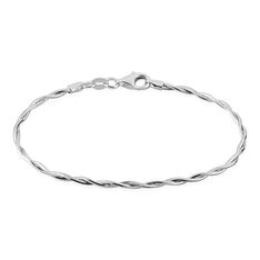 Bracelet Argent Maille Tresse