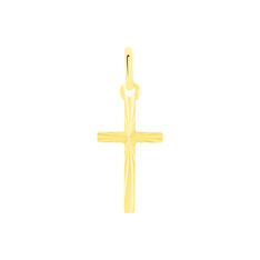 Pendentif Or Jaune Croix Striee Aidana - Pendentifs Famille | Marc Orian