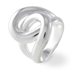 Bague Argent Rhodie Entrelacee