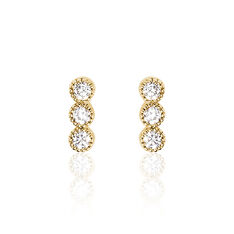 Boucles D'Oreilles Plaque Or Rose Aelis