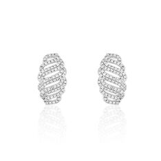 Boucles D'Oreilles Lydia Or Blanc