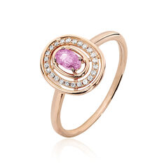Bague Or Rose Lina Saphir
