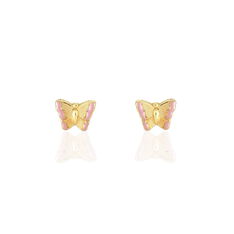 Boucles D'Oreilles Or Papillon