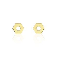 Boucles D'Oreilles Or Jaune Mona Puce