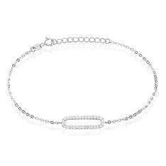 Bracelet Argent Los Angeles Petit Ovale Oxyde