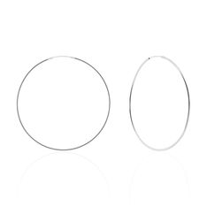 Creoles Argent Rhodie Diamante Fils Diamante