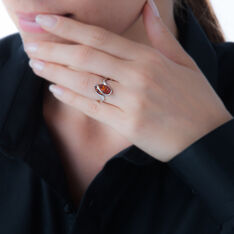 Bague Argent Ambre Amande