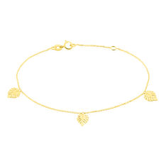 Chaine De Cheville Or Jaune Siobhan Feuilles Tropicales