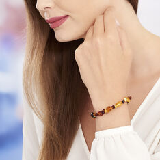Bracelet Elastique Ambre De Couleur