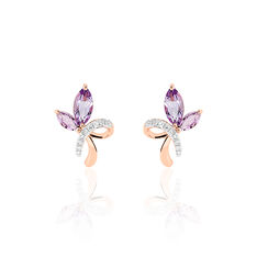 Boucles D'Oreilles Emmy Or Rose